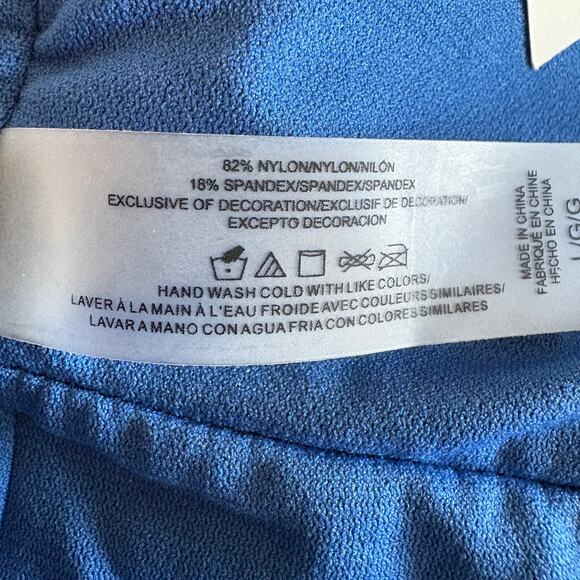 Altar'd State Blue Ruffle 1 Piece Swim Suit NWT - Women's Size L - Picture 6 of 6